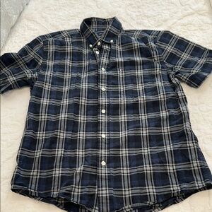 Tommy Hilfiger Blue and White Casual Button Down Shirt